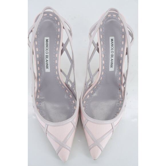 Manolo Blahnik Enatos Caged Slingback Pointed Toe Pump SZ 37 NIB - Picture 11 of 11